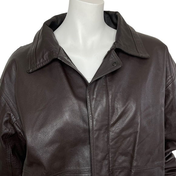 Vintage Brown Leather Jacket - Picture 6 of 15